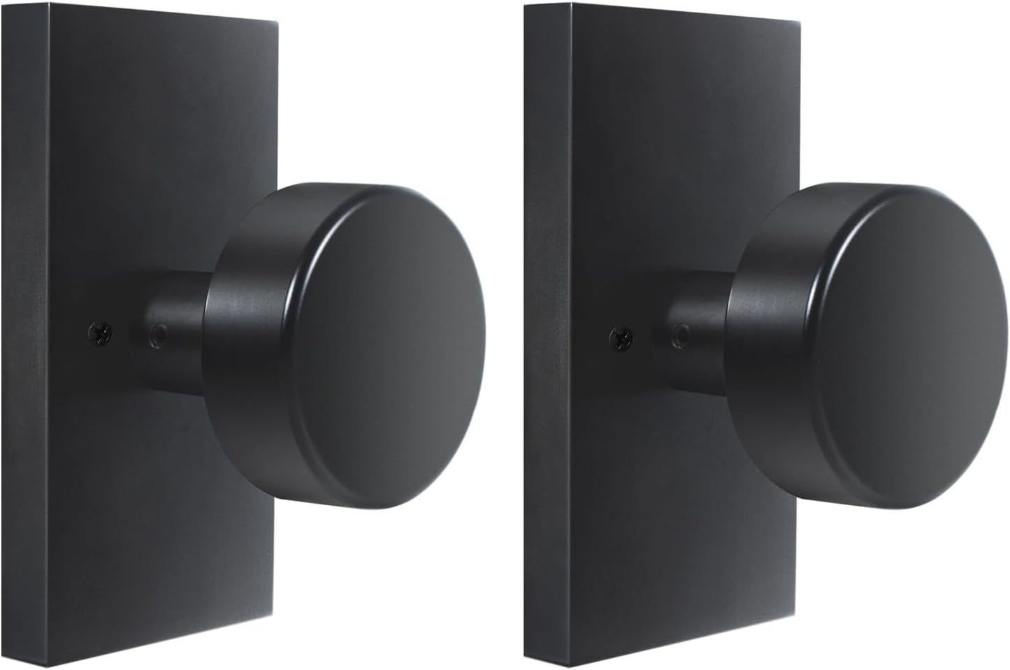 Dummy Door Knob Interior Matte Black Modern Rectangle Handle