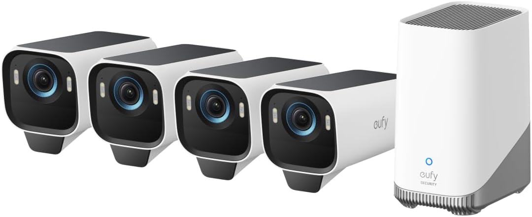 eufyCam S3 Pro 4-Cam Kit: 4K MaxColor Solar Security