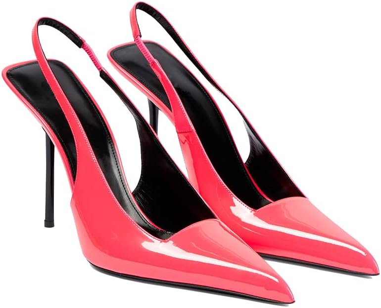 Pointed Toe High Stiletto Heels Slingback Slip-on Pumps