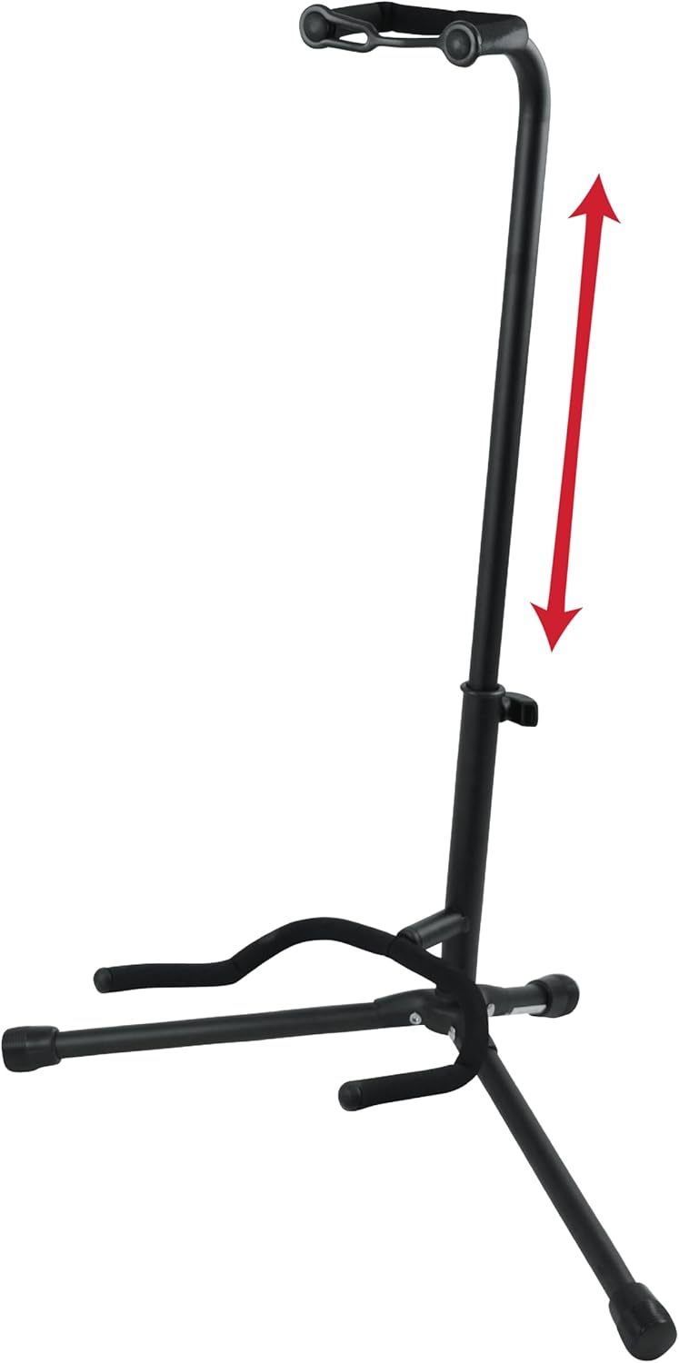 Gator Frameworks Adjustable Guitar Stand - Securely Holds Electric or Acoustic!