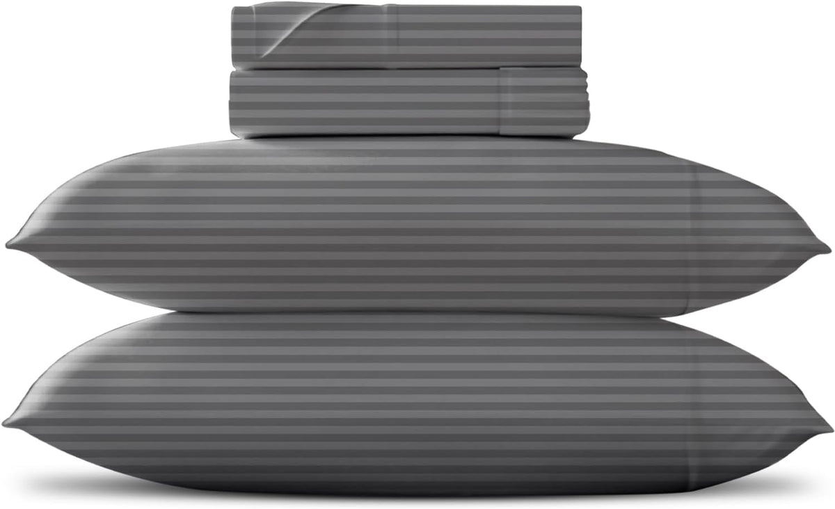 Luxury Egyptian Cotton King Stripe Sheet Set for Ultimate Comfort