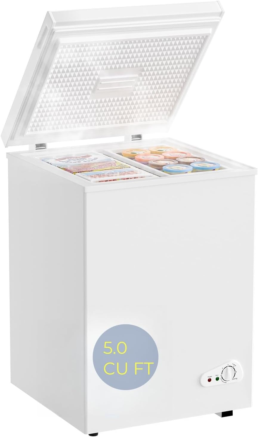 Bodacious Ultra Quiet Deep Freezer - Compact 5.0 Cu Ft Model