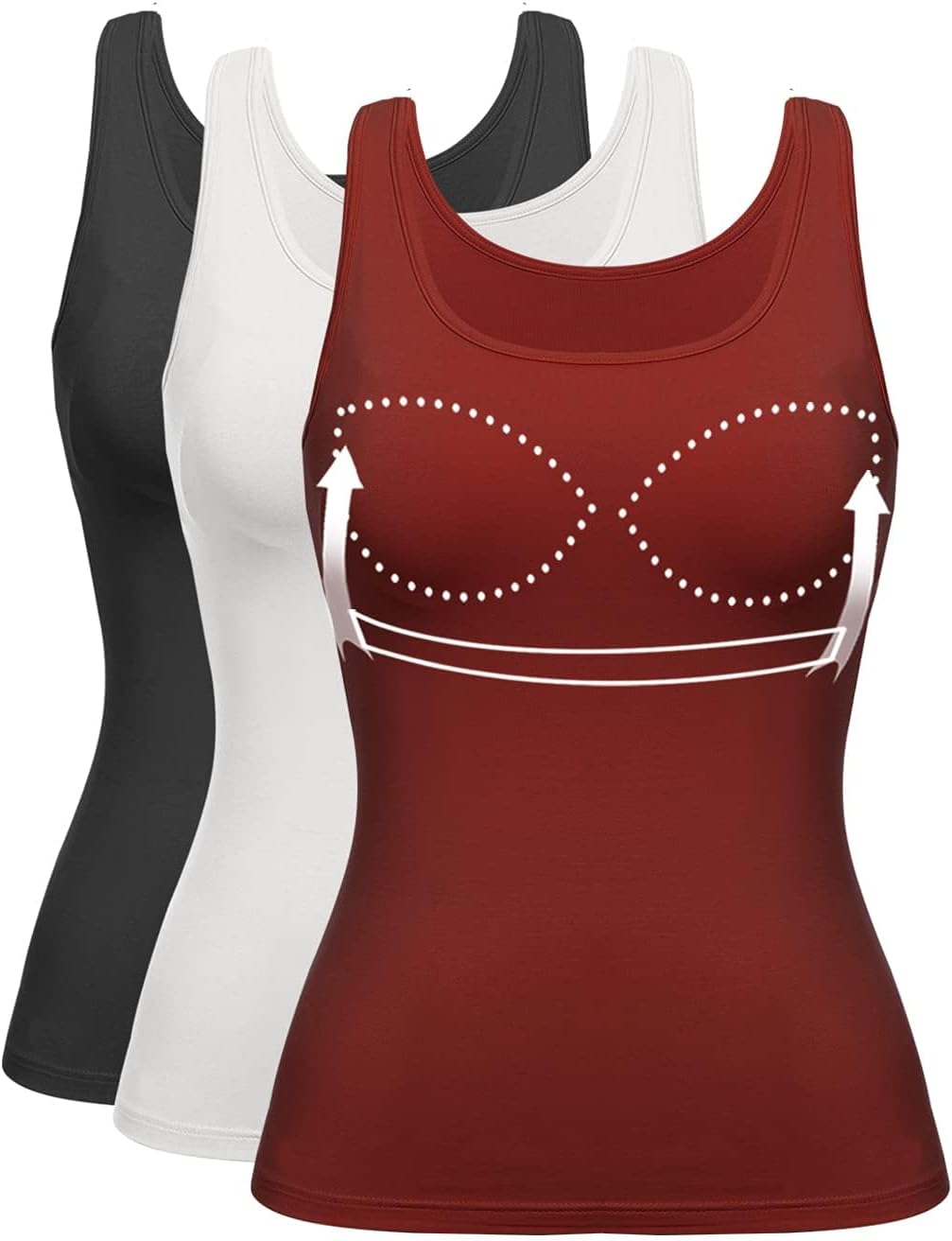 Tank Top with Built in Bra Cup for Women Casual Comfort
