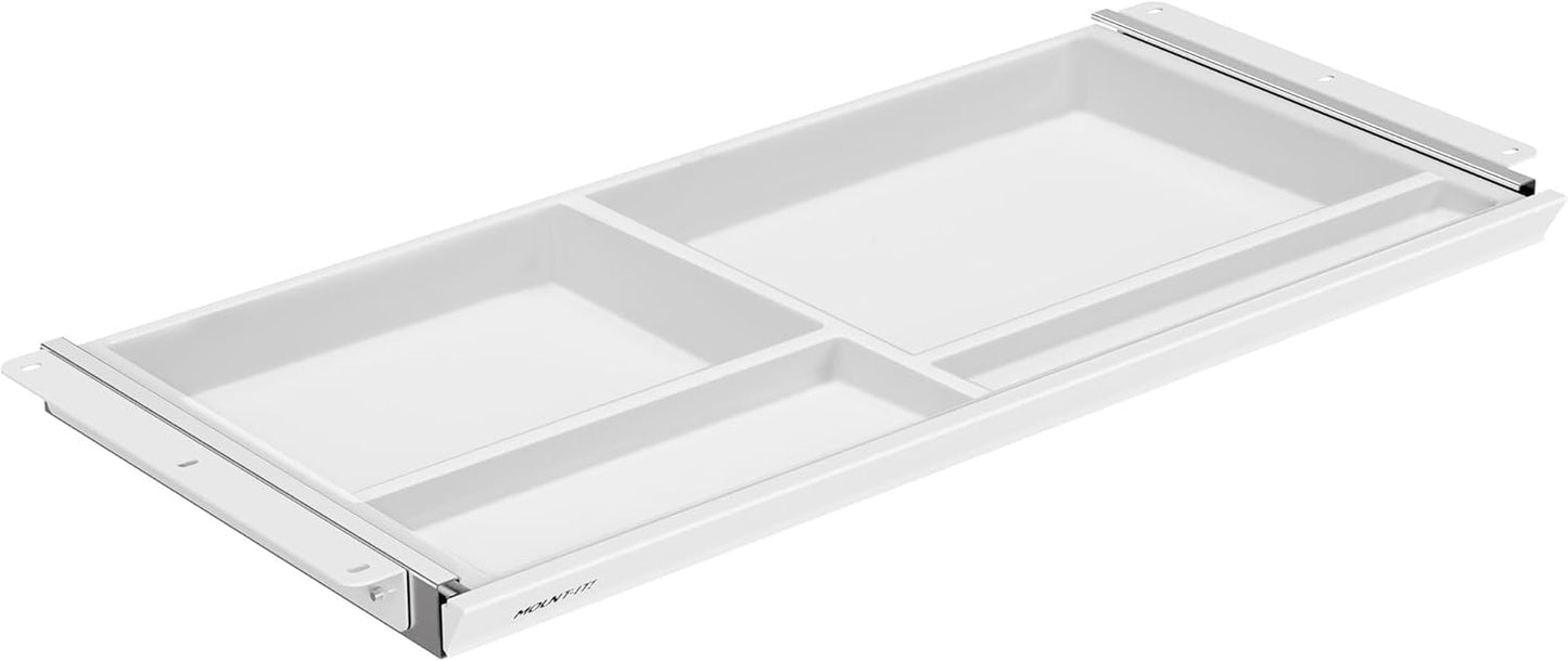 Maximize Space: Mount-It! Deep Under Desk Drawer - White