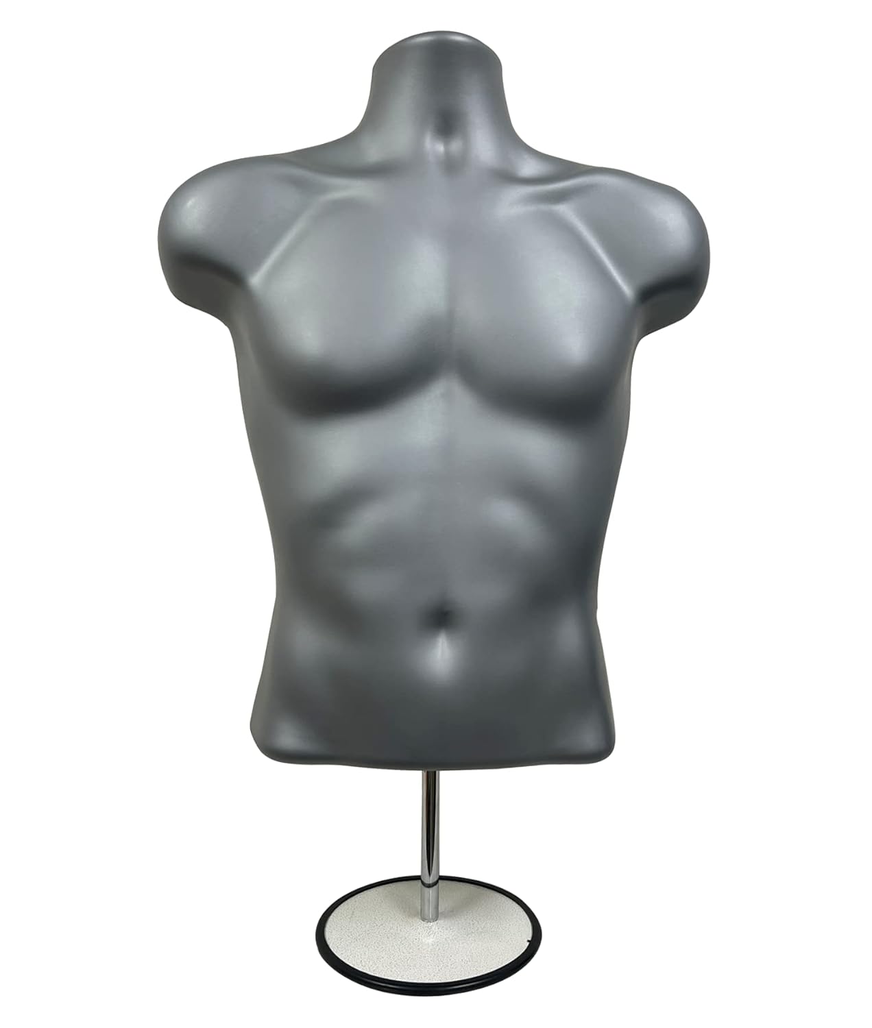 DisplayTown Gray Male Mannequin Hollow Back Body Torso Set