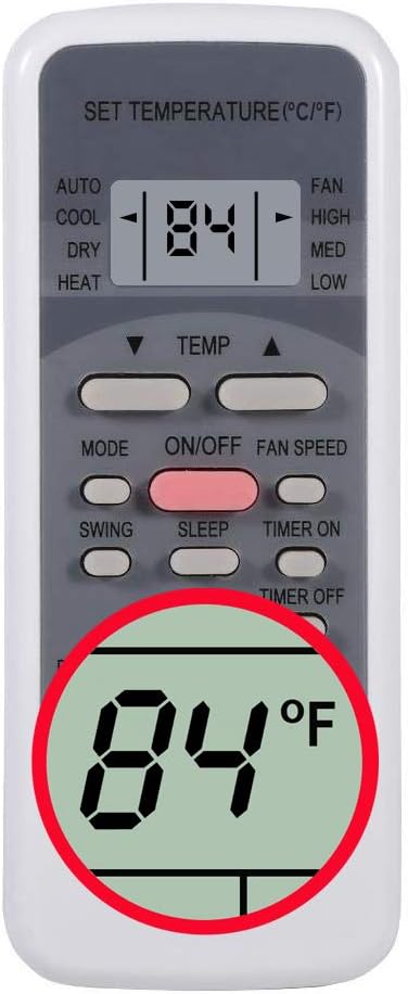 Universal Remote for DiamondAir ACs - Fahrenheit & Celsius Display