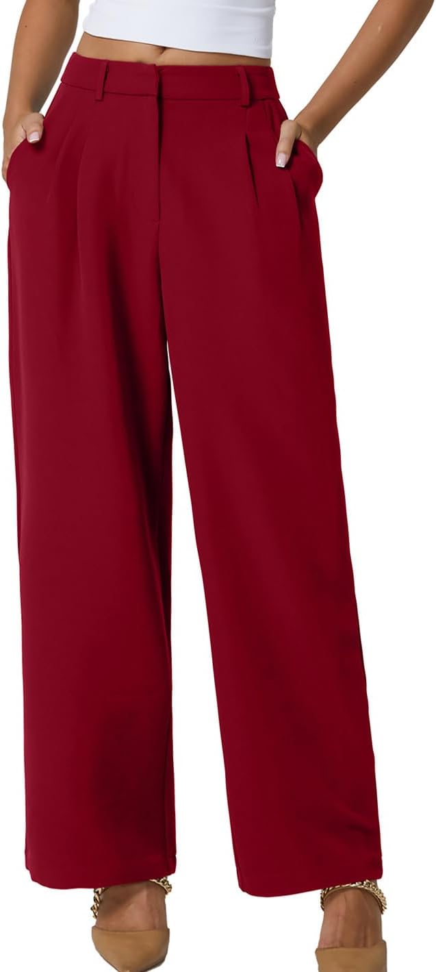 QINSEN Wide Leg Dress Pants for Women - Stylish and Versatile