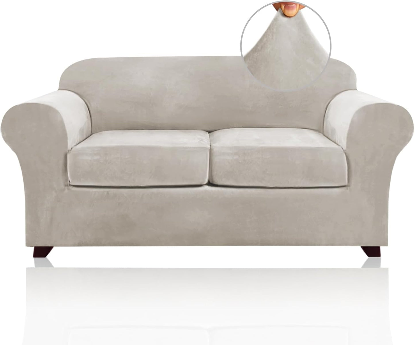 PrinceDeco Velvet Couch Cover for Loveseat - Stylish Protection