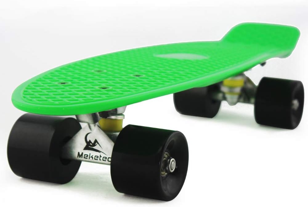 Meketec 22 Inch Mini Cruiser Skateboard for Kids and Beginners