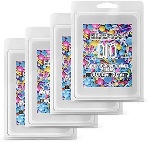 Happy Birthday Wax Melts Funfetti Cake Scented Soy 4 Pack