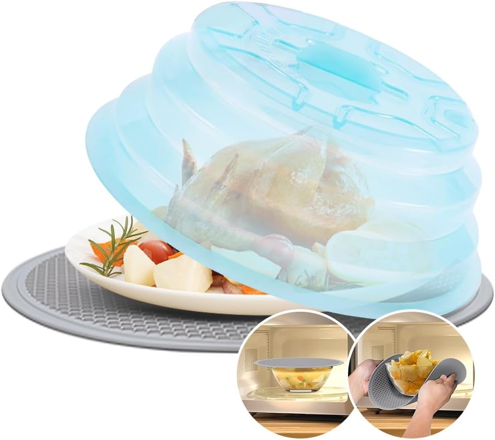 BPA-Free Silicone Microwave Cover Set - Splatter Protection