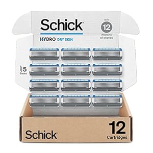 Schick Hydro Dry Skin Refills for Men - 12 Count Razor Blades