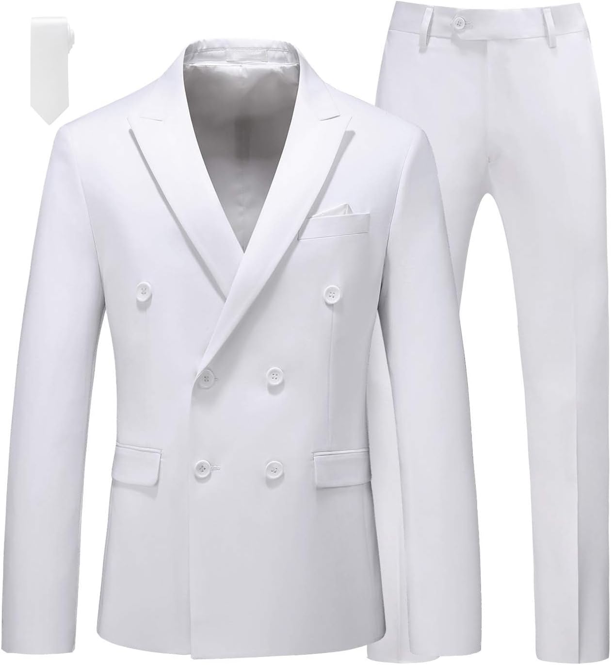MOGU Mens Slim Fit Tuxedo Blazer and Pants for Special Events