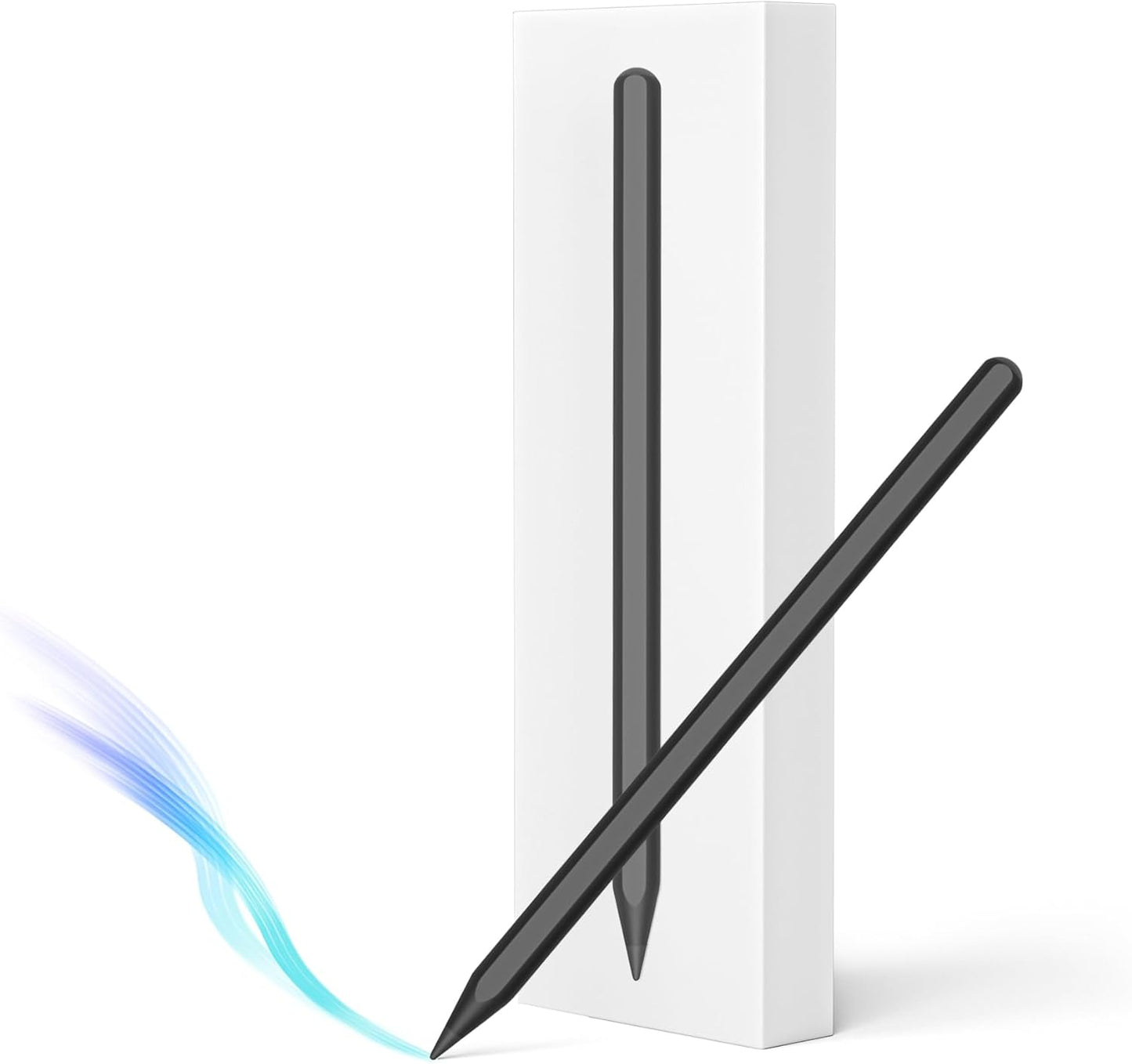 NELEBUTO Replaceable Apple Pencil 2nd Gen - Wireless Charging, Stylus Pen for iPad Pro, Multi-Compatible - Black