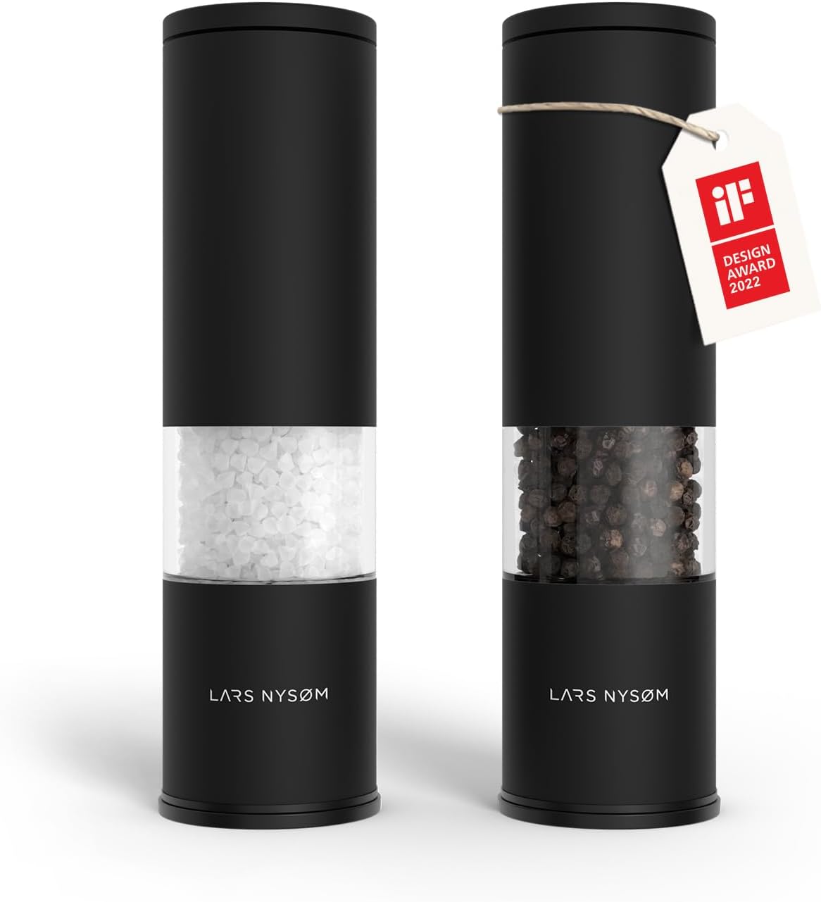 LARS NYSM Salt and Pepper Grinder Set for Perfect Seasoning