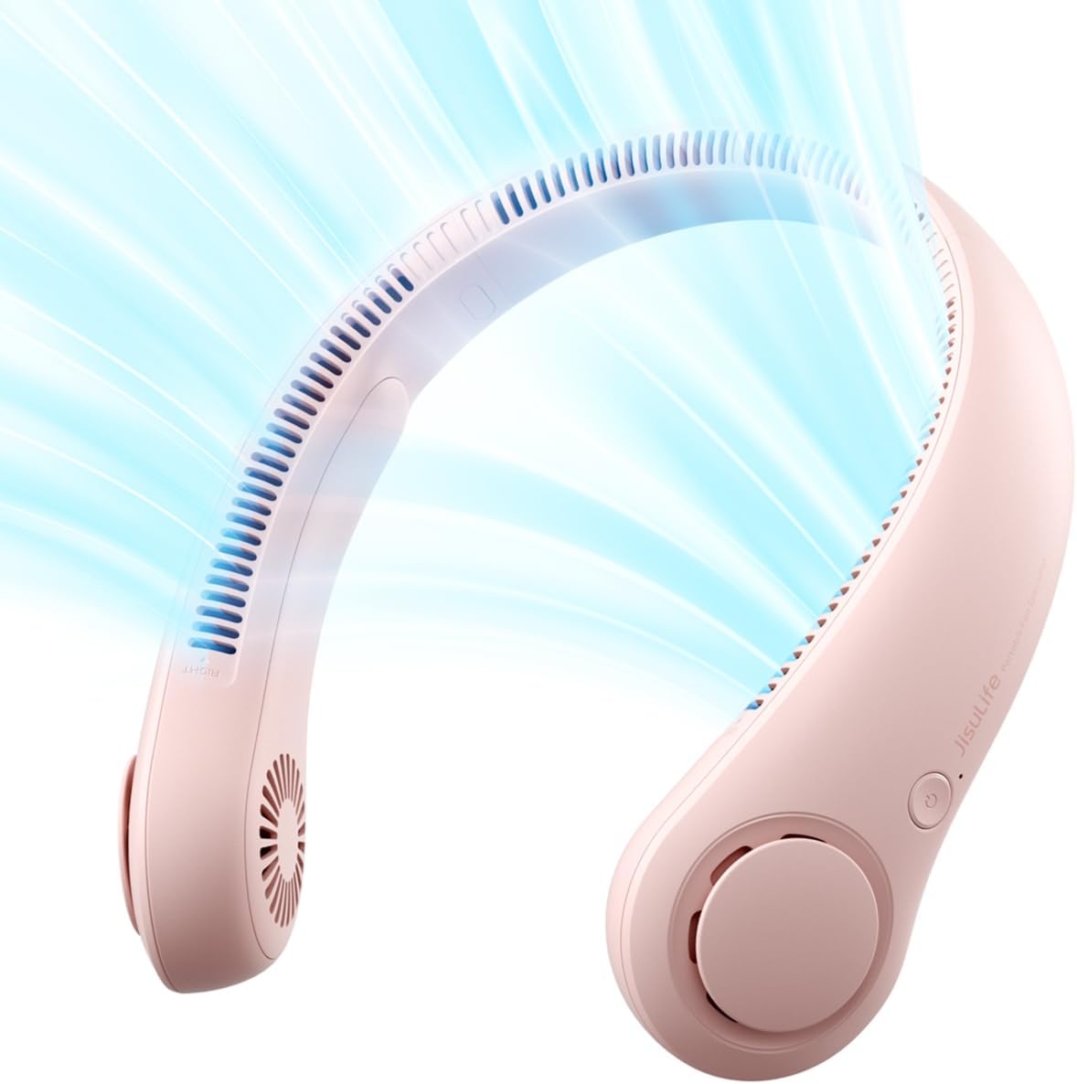 JISULIFE Portable Neck Fan: Hands-Free Bladeless Design