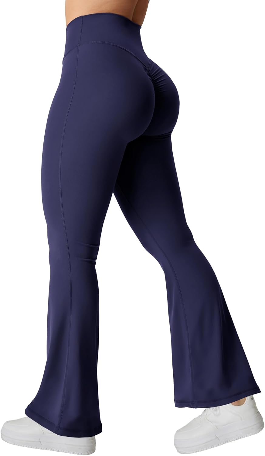 Kalie Flare Scrunch Leggings for Women - Tummy Control Bootcut