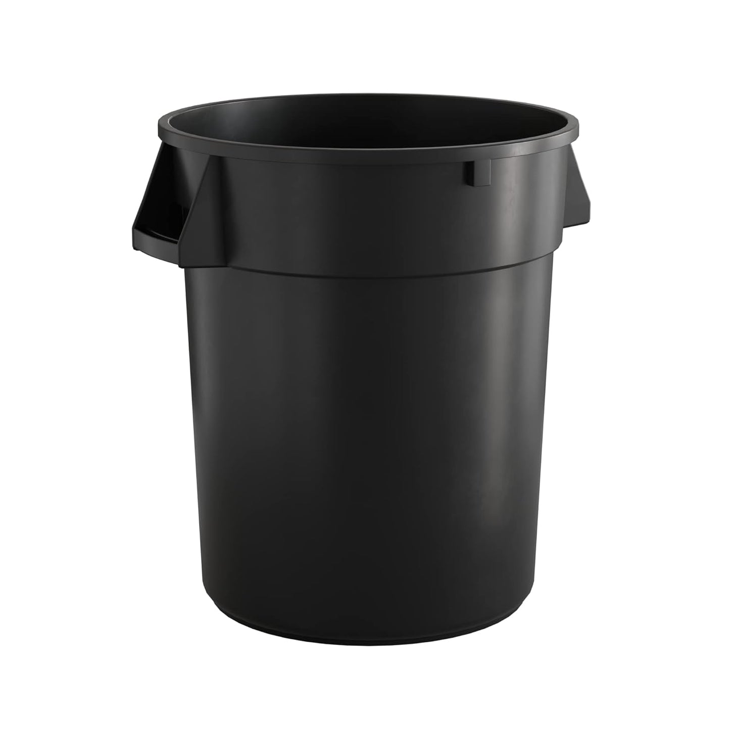 32 Gallon Black Round Commercial Trash Can for Heavy-Duty Use