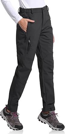 BALEAF Women's Hiking Fleece-Lined Ski Pants for Outdoor Adventures