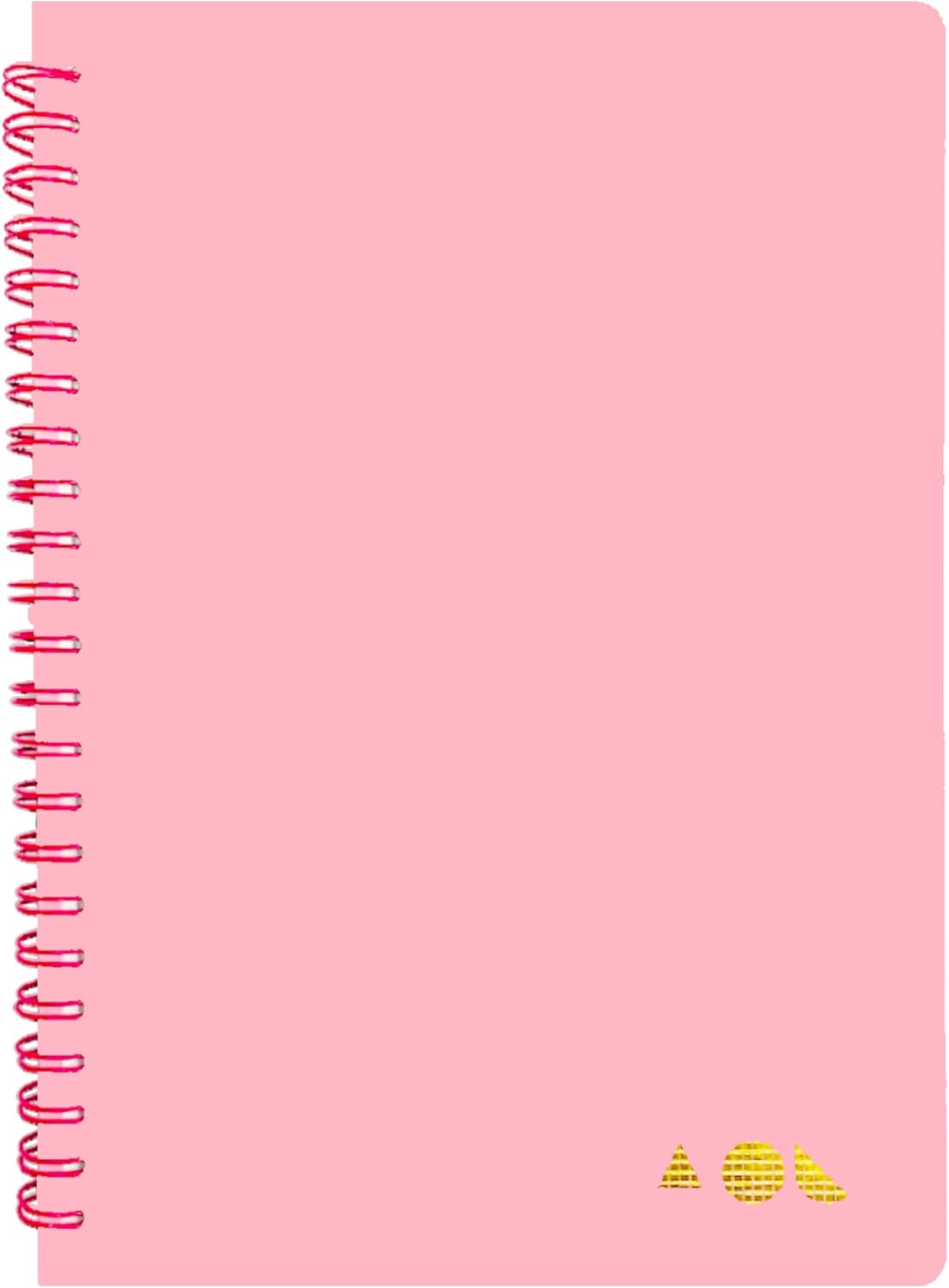 AOU Grid Notebook - 100 GSM Thick Paper, Inner Pocket, Pink