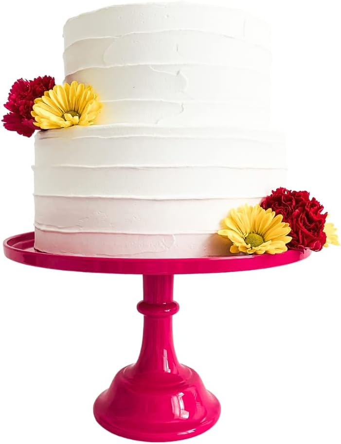 Bright Pink Melamine Cake Stand for Elegant Celebrations