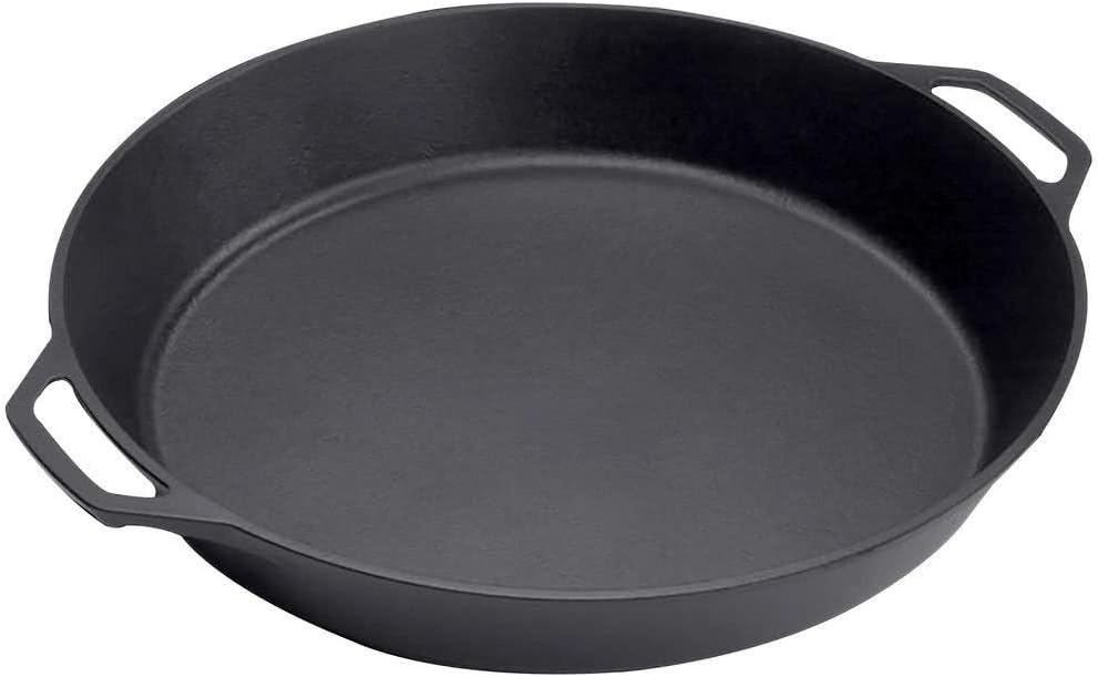 20-inch Pre-Seasoned Cast Iron Skillet with Dual Assist Handles