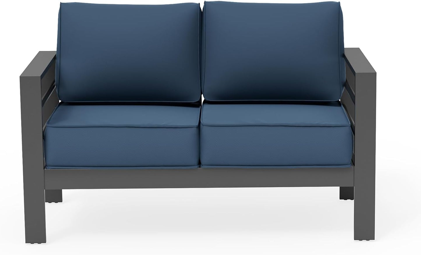 UDPATIO Outdoor Loveseat with Thick Cushion and Waterproof Cover