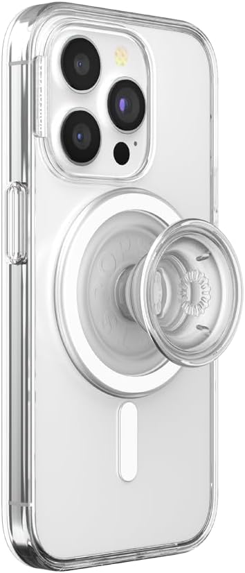 PopSockets iPhone 15 Pro Case with Round Grip for MagSafe Use