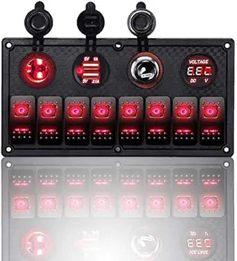 MKING 8 Gang Waterproof Marine Boat Rocker Switch Panel Review