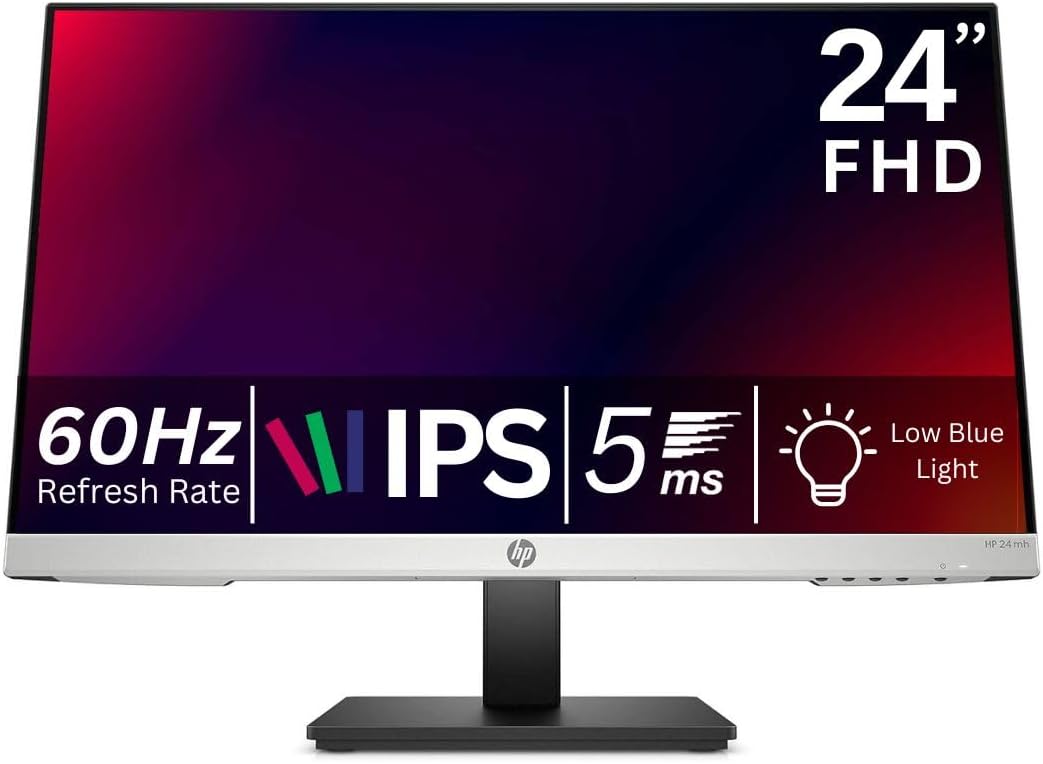 HP 24mh FHD Monitor with IPS Display and Built-in Speakers