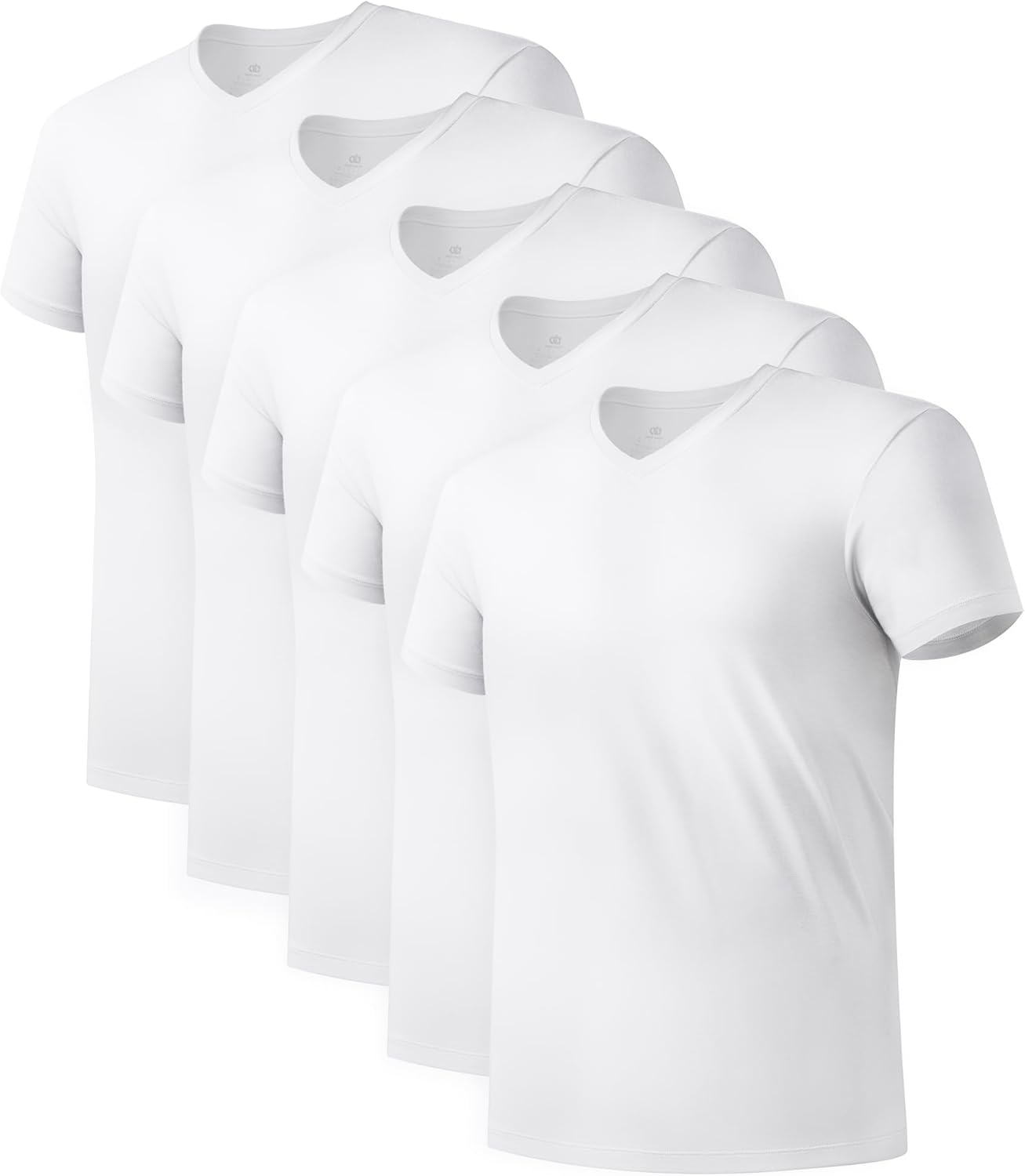 Bamboo Rayon Men's Undershirt V-Neck Moisture-Wicking Tees