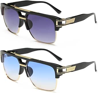 Dollger Square Sunglasses for Men Classic Oversized Retro Style