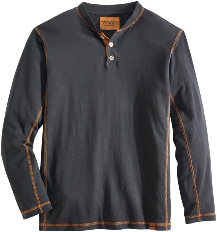 Venado Henley Long Sleeve Shirts for Men - Comfort and Style