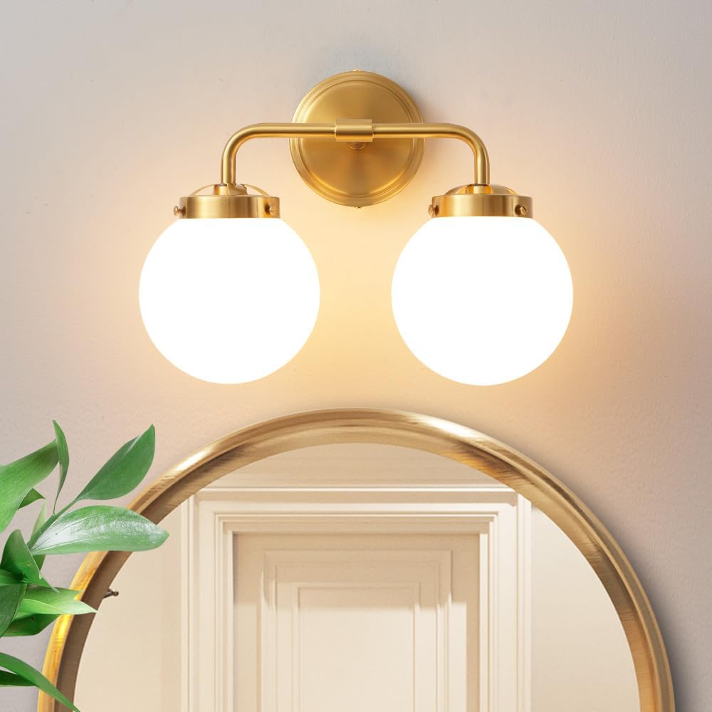 Modern Brass Gold Bathroom Vanity Light Fixtures for Stylish Homes