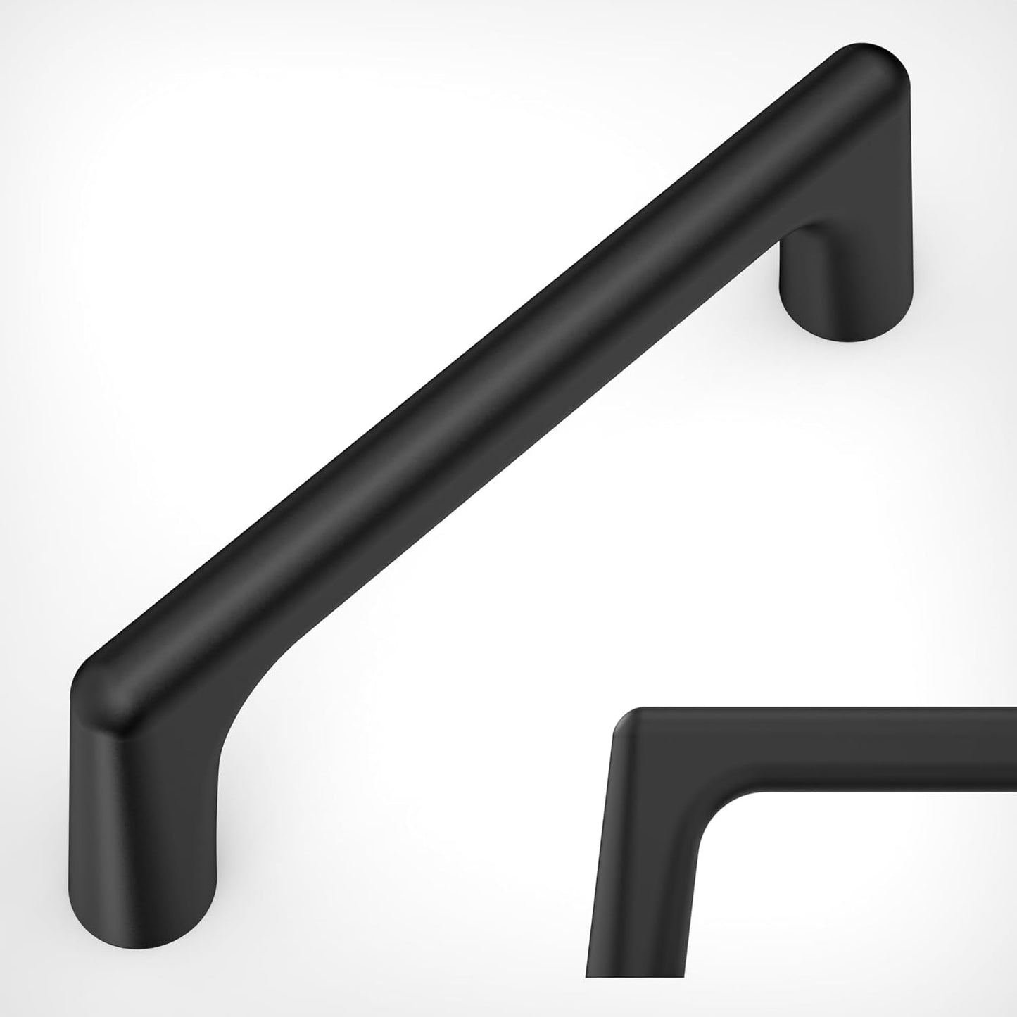 Amerdeco 10 Pack Matte Black Cabinet Pulls for Stylish Upgrades