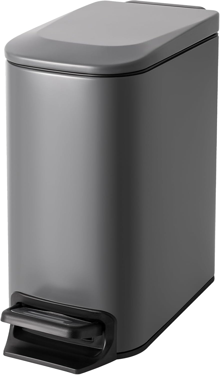 Cesun Small Bathroom Trash Can with Lid Soft Close and Step Pedal