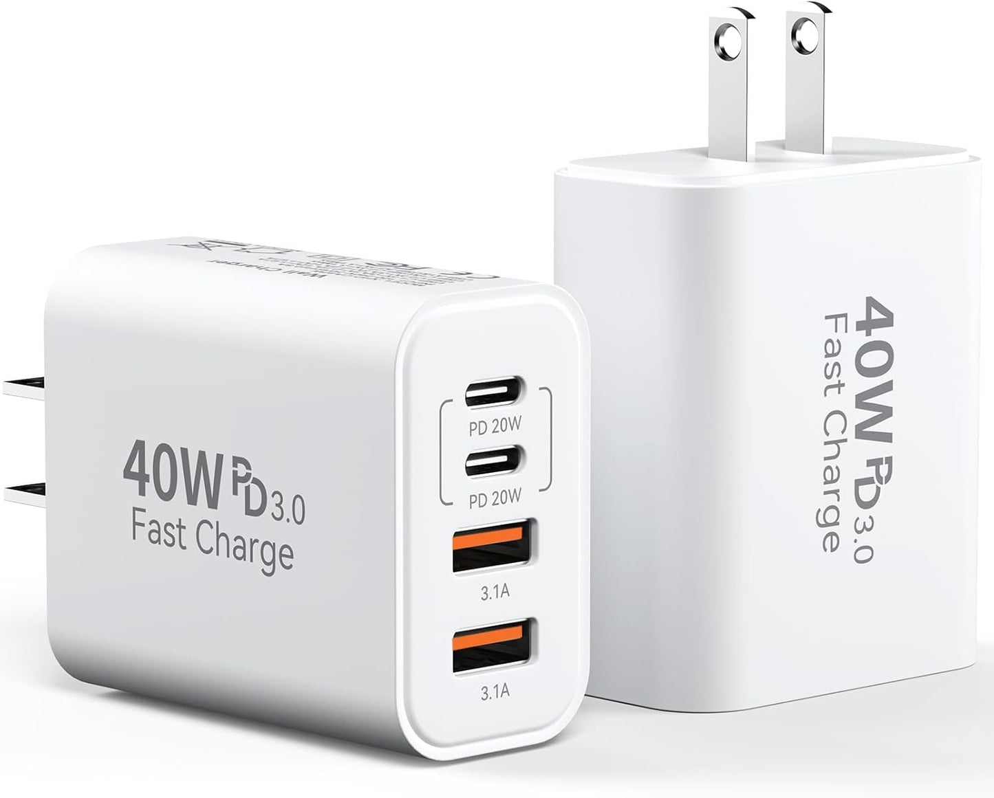 Fast 40W USB-C Charger: Power Up 4 Devices!