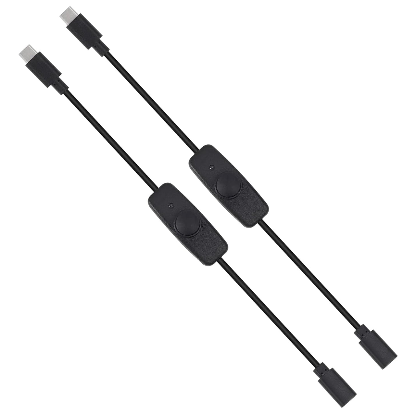 AITRIP 2 Pack 30cm USB C Extension Cable with On/Off Switch - Convenient Power Control
