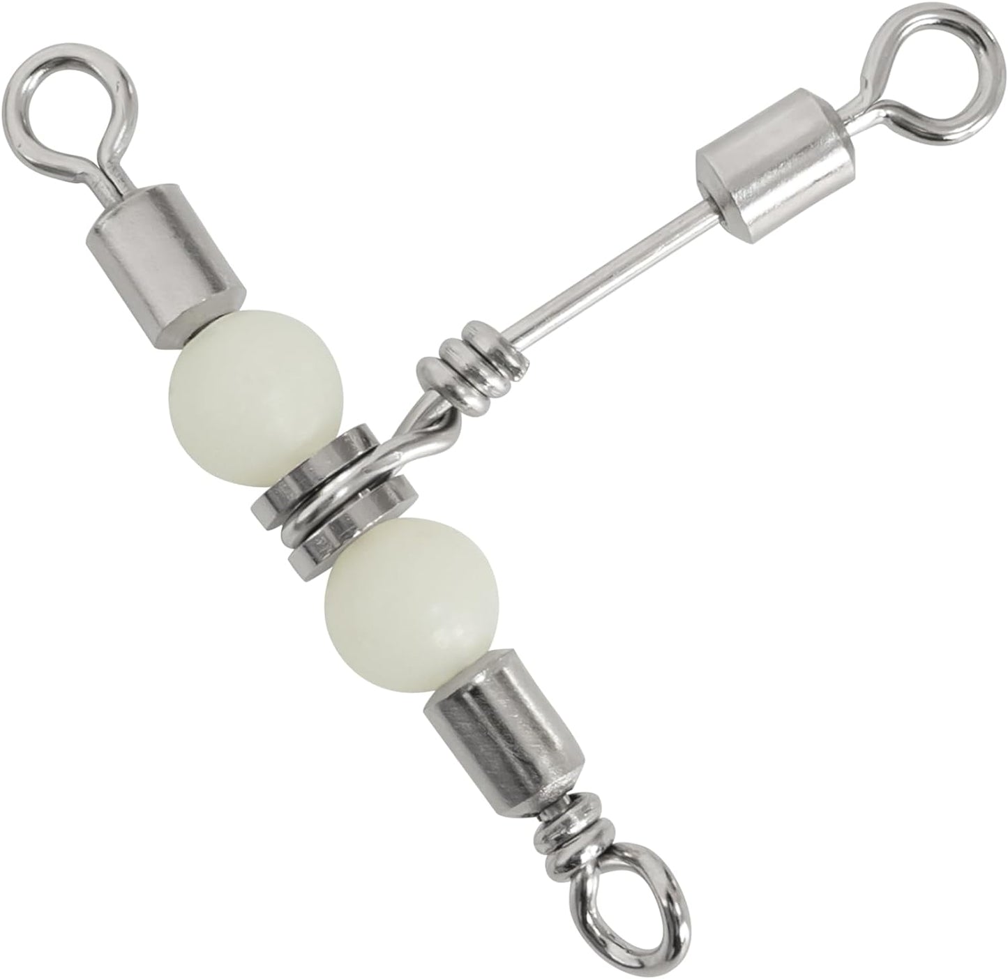 Glow Bead Fishing Swivels Set - 132LB Strength