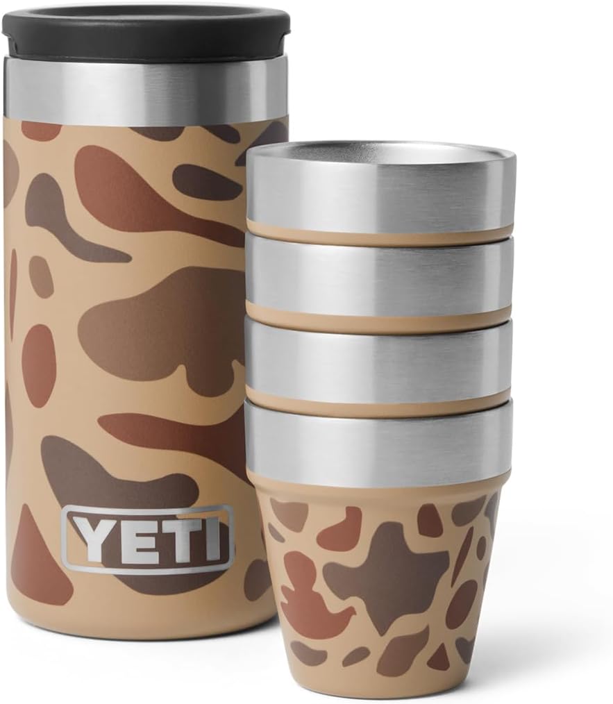 YETI Shot Glasses Set of 4 with Carrying Case for Adventures