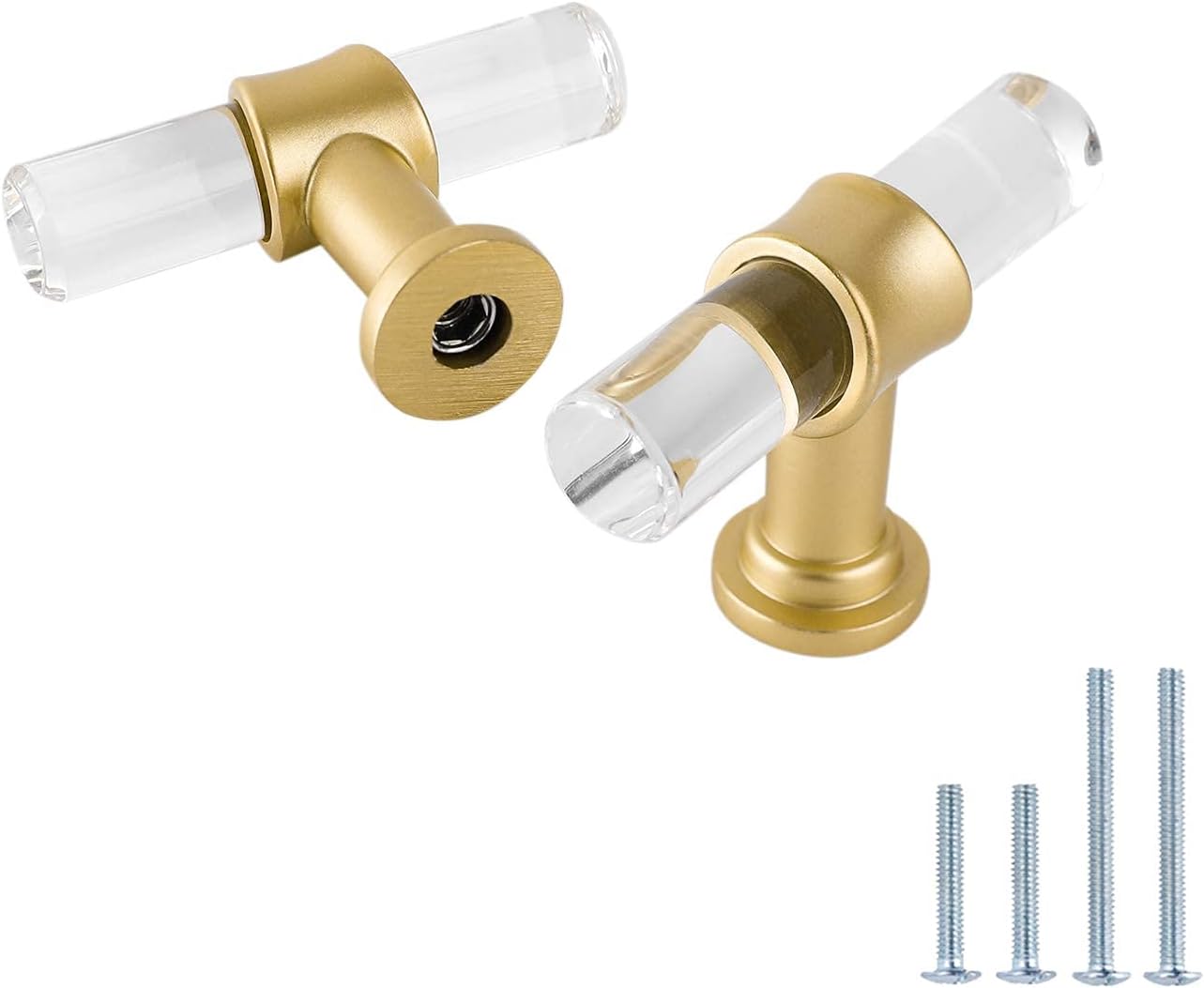 LONTAN 100 Pack Gold Cabinet Knobs for Modern Kitchen Hardware