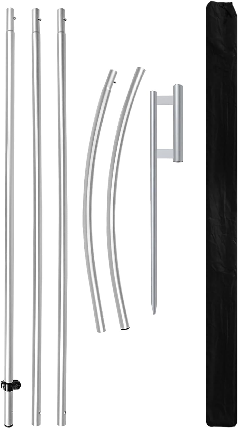 Feather Flag Pole Kit for 12FT Swooper Flags - 15FT Tall Set