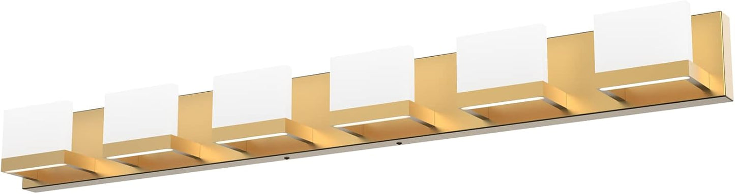 Tipace Gold Vanity Lights for Bathroom Modern LED 6 Lights