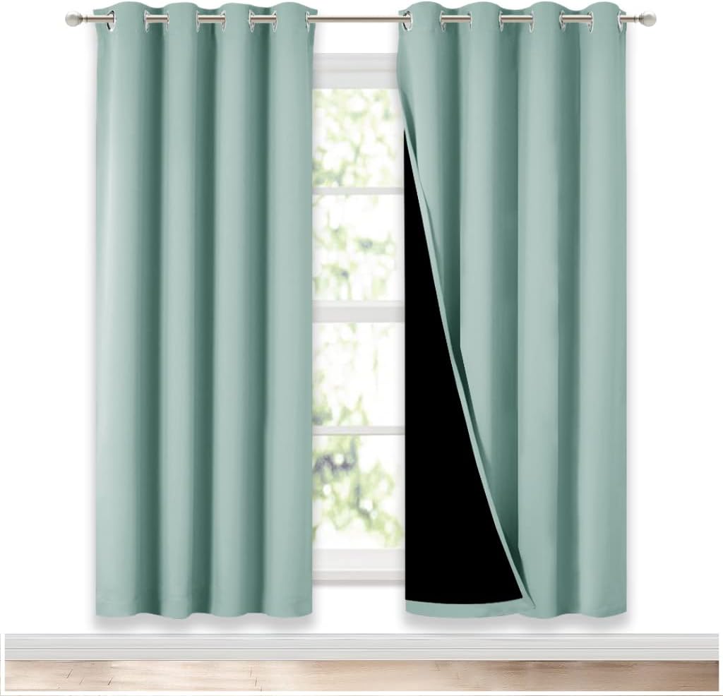 NICETOWN 100% Blackout Window Curtain Panels for Total Darkness
