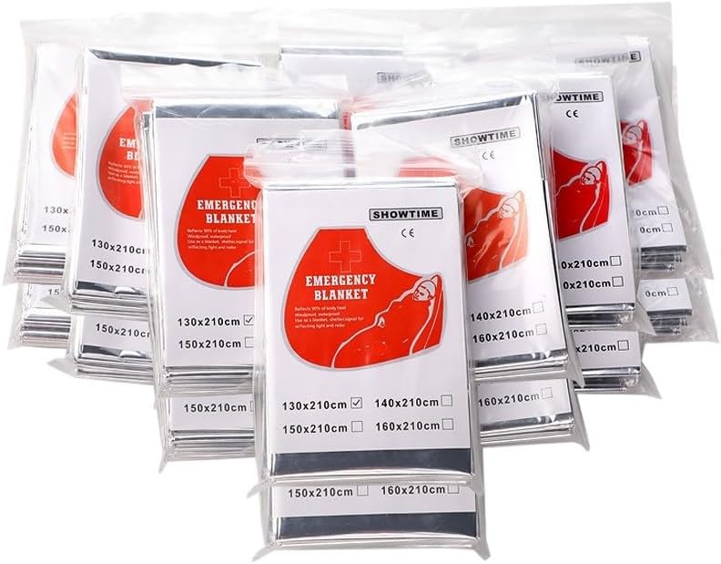 8-Pack Reflective Emergency Blankets for Survival- 84 x 52 - HSHINE
