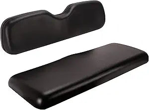 10L0L Universal Golf Cart Rear Seat Replacement Cushions Black