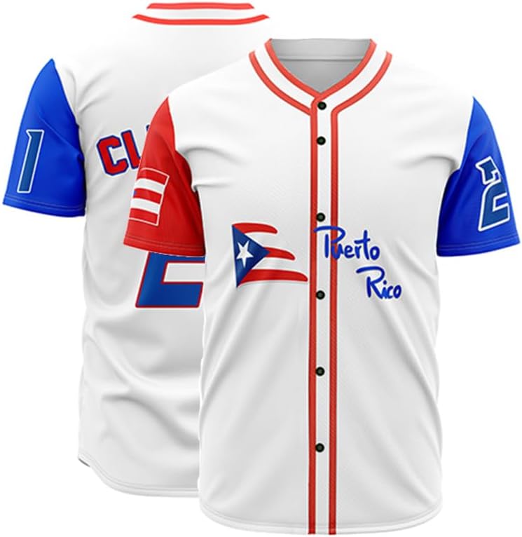Puerto Rico Jersey for Men Classic Baseball Stitched Shirt