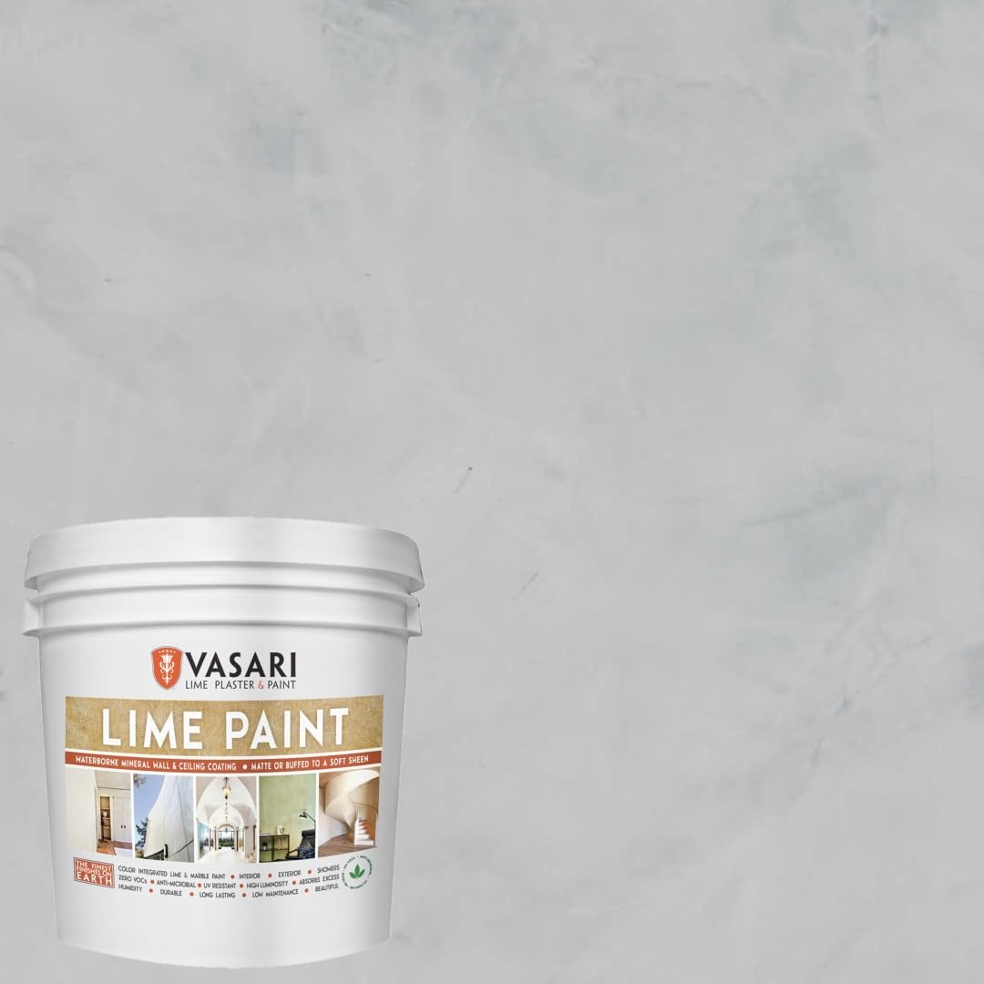 VASARI Lime Plaster & Paint - Natural Lime Paint in Cement Grey