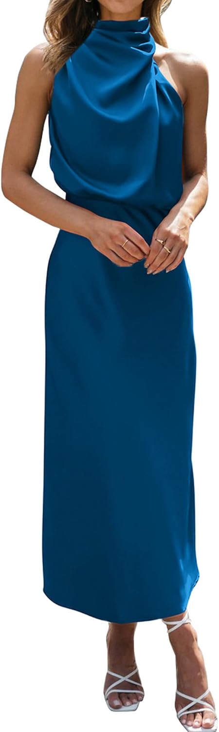 Elegant Mock Neck Sleeveless Cocktail Dresses for Women