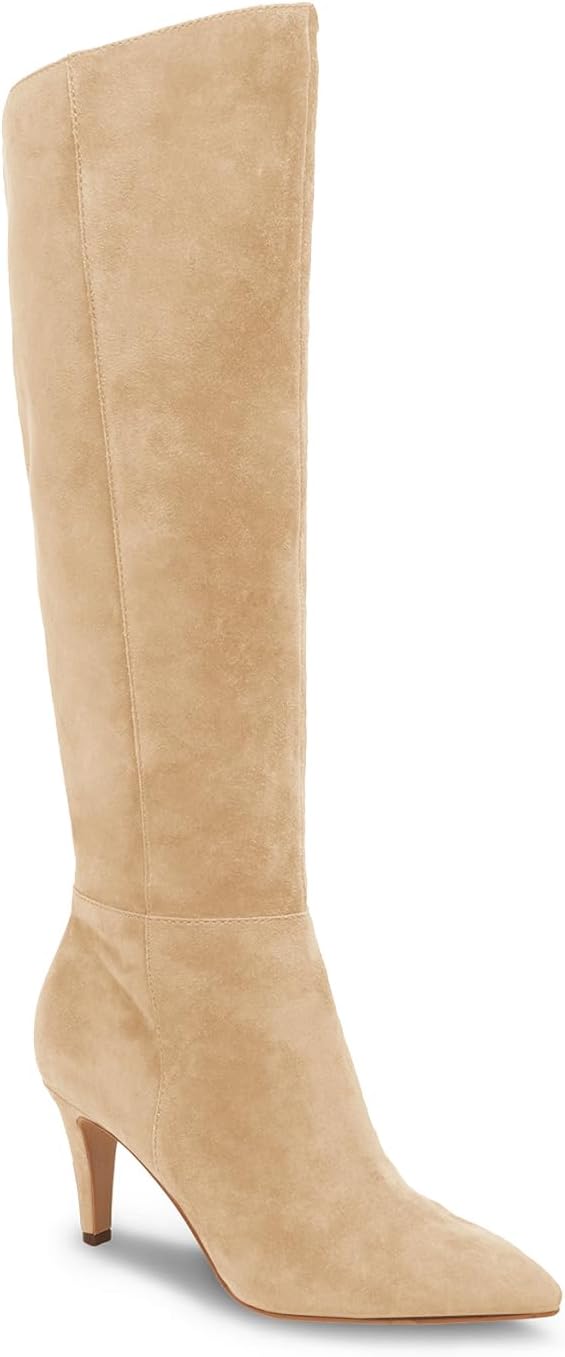 Coutgo Womens Wide Calf Knee High Boots for Stylish Comfort
